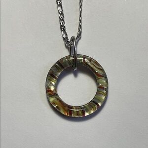 Glass Lampwork Multicolor Pendant Necklace